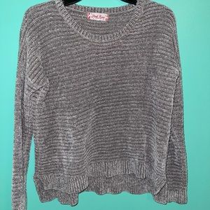 Grey knitted sweater